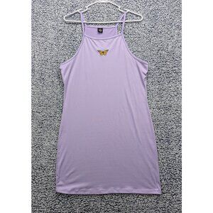 Y2K Butterfly Mini Dress Juniors XL Spaghetti Strap Fairycore 90s Light Purple